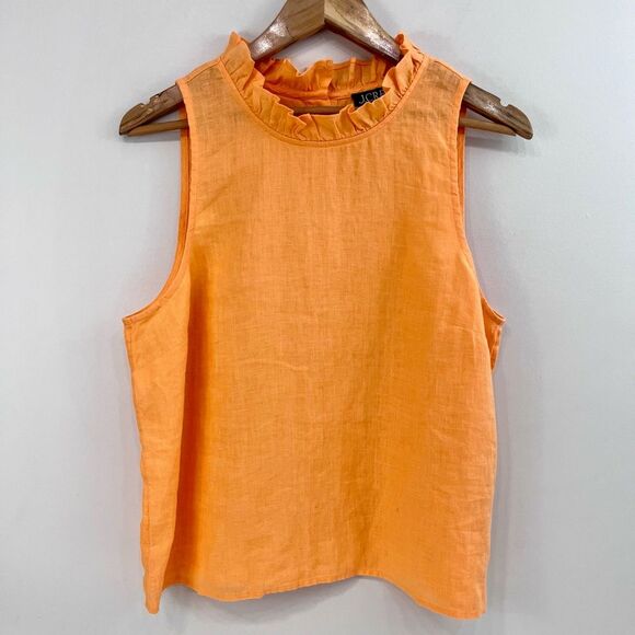 J. Crew Fleur Top in Linen Size Medium - Picture 4 of 10